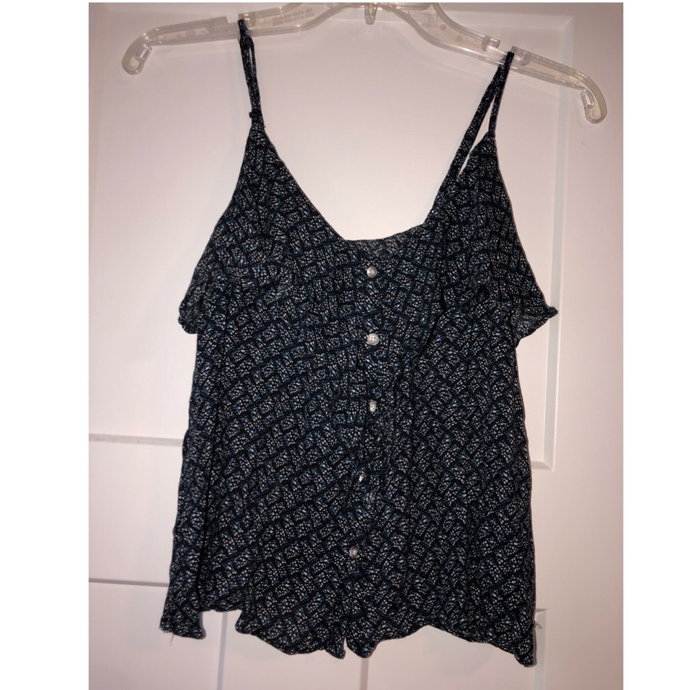 flowery cropped tank top